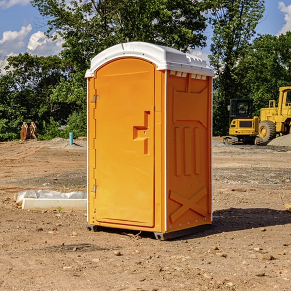 how often are the portable restrooms cleaned and serviced during a rental period in Lidgerwood